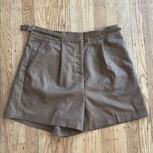 OGL Mid Rise Smart Pleated Pull-on Shorts with Pockets